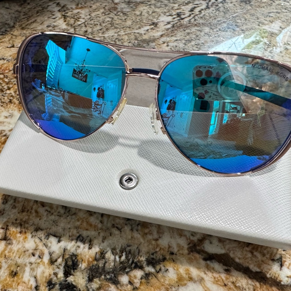 Michael Kors Blue Aviator Sunglasses